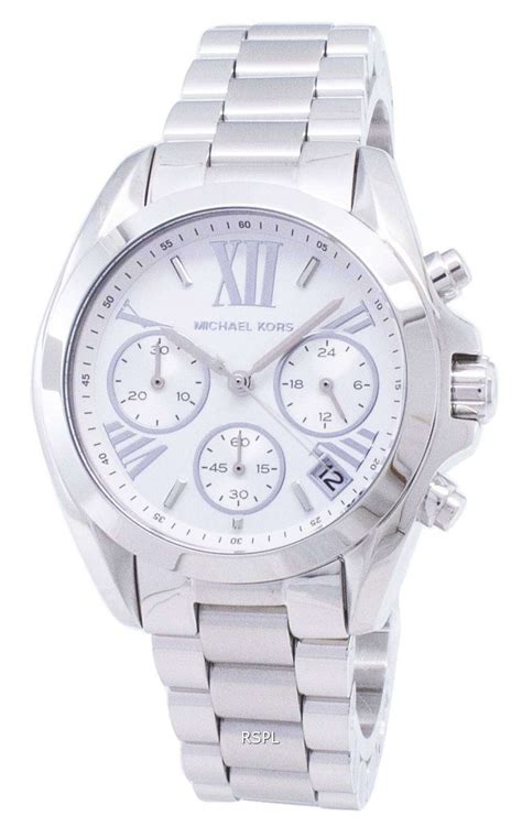 silver michael kors watch ladies|michael kors chronograph watch silver.